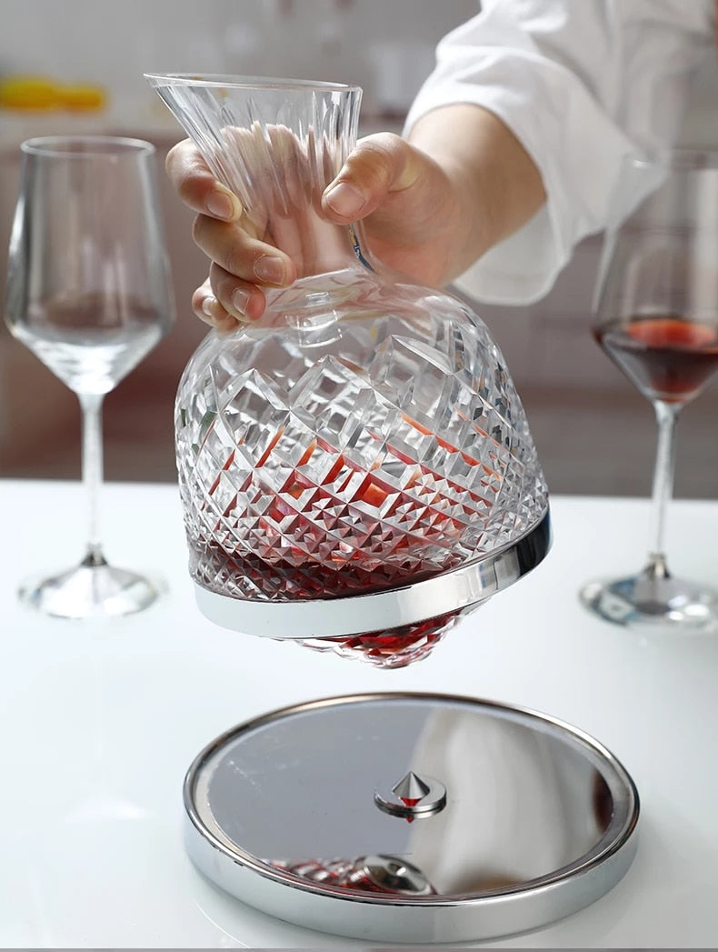 Avtoit | Elegant Crystal Spinning Glass Wine Decanter