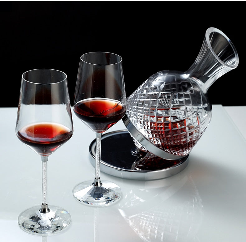 Avtoit | Elegant Crystal Spinning Glass Wine Decanter