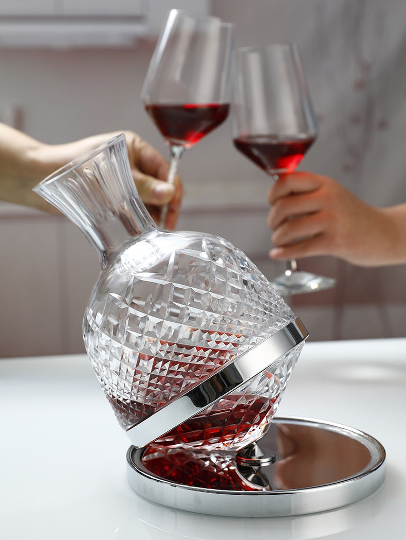 Avtoit | Elegant Crystal Spinning Glass Wine Decanter