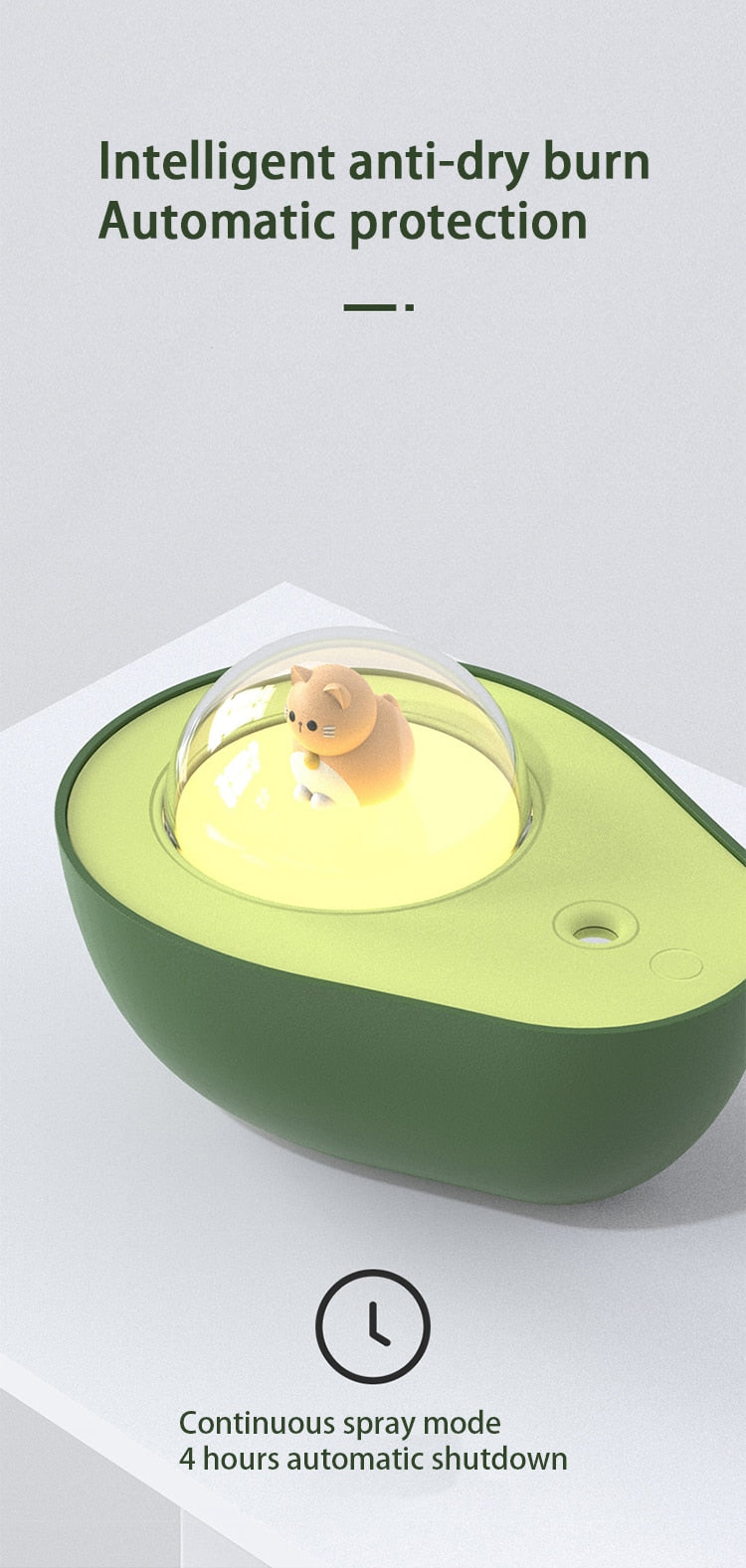 Avtoit | Cute Avocado Humidifier Night Lamp