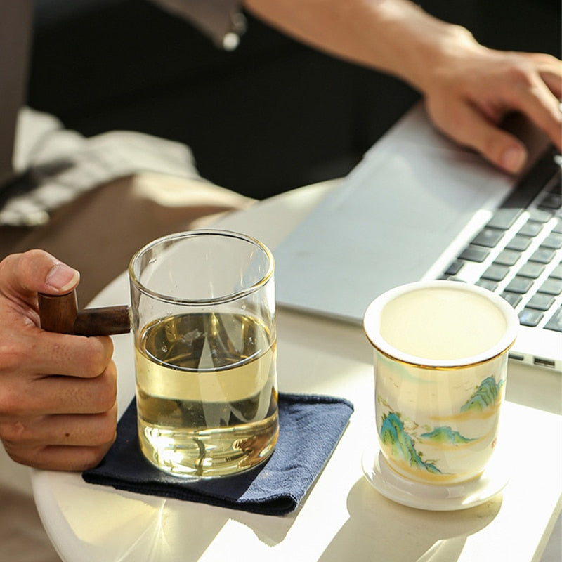 Avtoit | Creative Separated Tea Filter Ceramic Cup Set