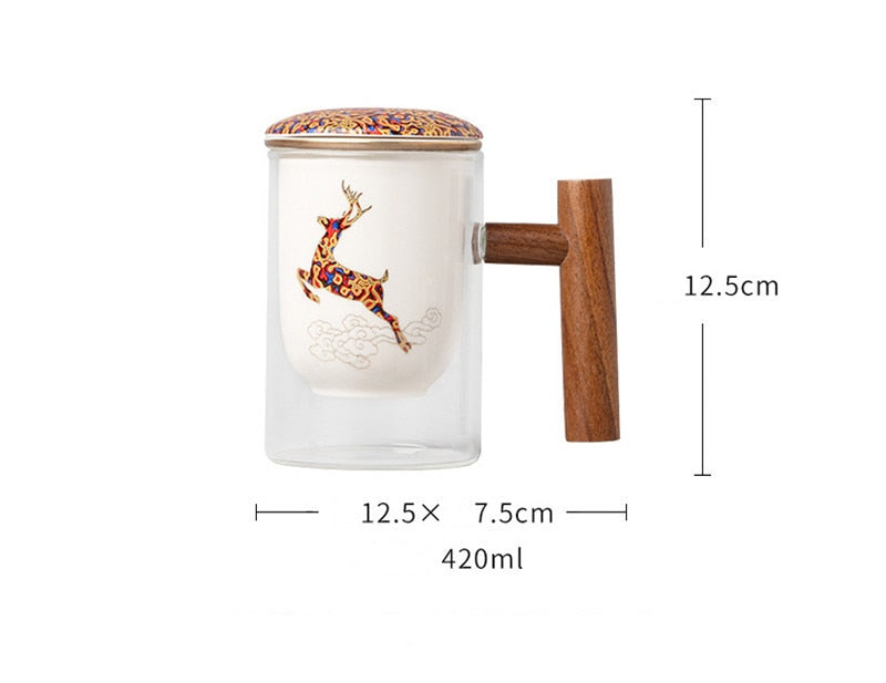 Avtoit | Creative Separated Tea Filter Ceramic Cup Set