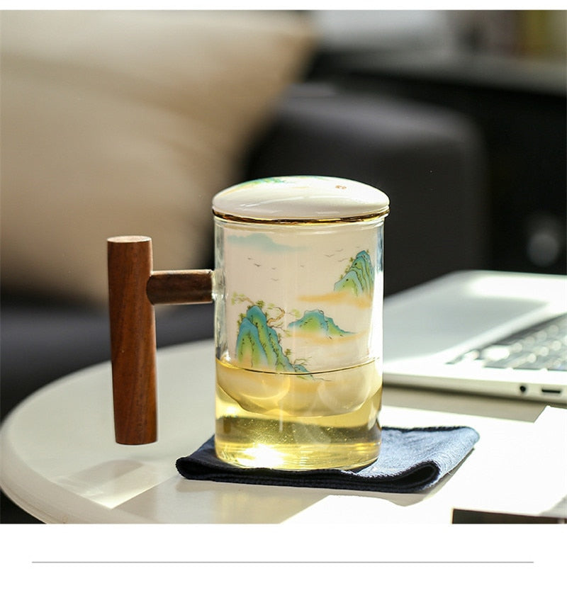Avtoit | Creative Separated Tea Filter Ceramic Cup Set