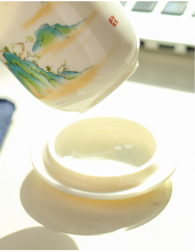 Avtoit | Creative Separated Tea Filter Ceramic Cup Set