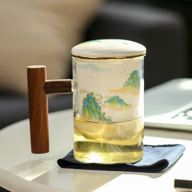 Avtoit | Creative Separated Tea Filter Ceramic Cup Set