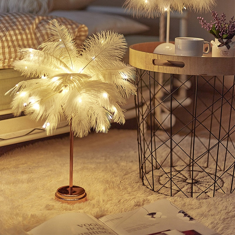 Avtoit | Feather Palm Creative Table Lamp