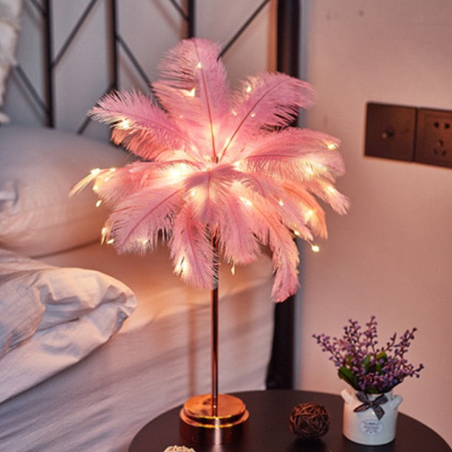 Avtoit | Feather Palm Creative Table Lamp