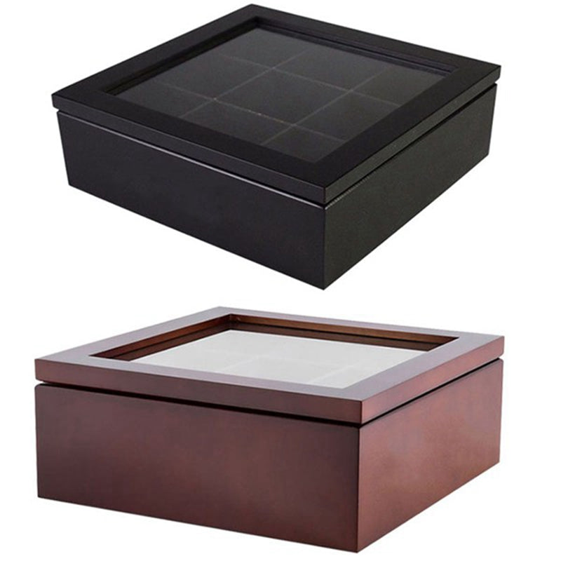 Avtoit | Large Grid Caddy Wood Tea Storage box