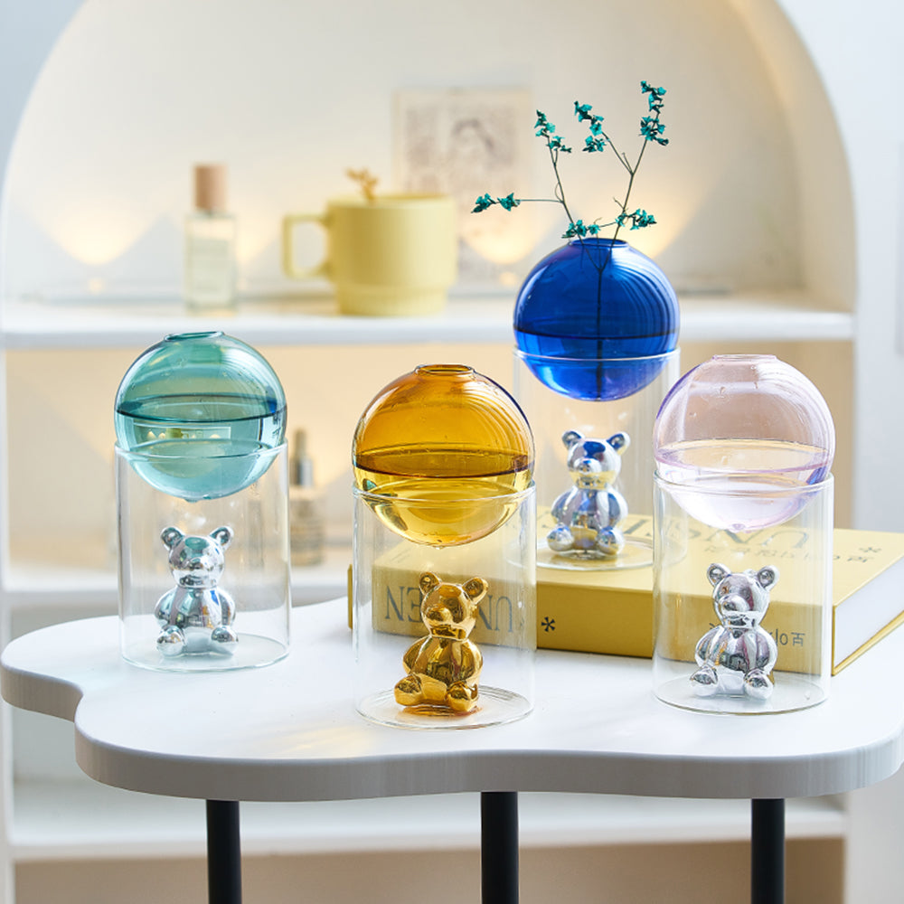 Avtoit | Transparent Double Glass Terrarium Art Vase