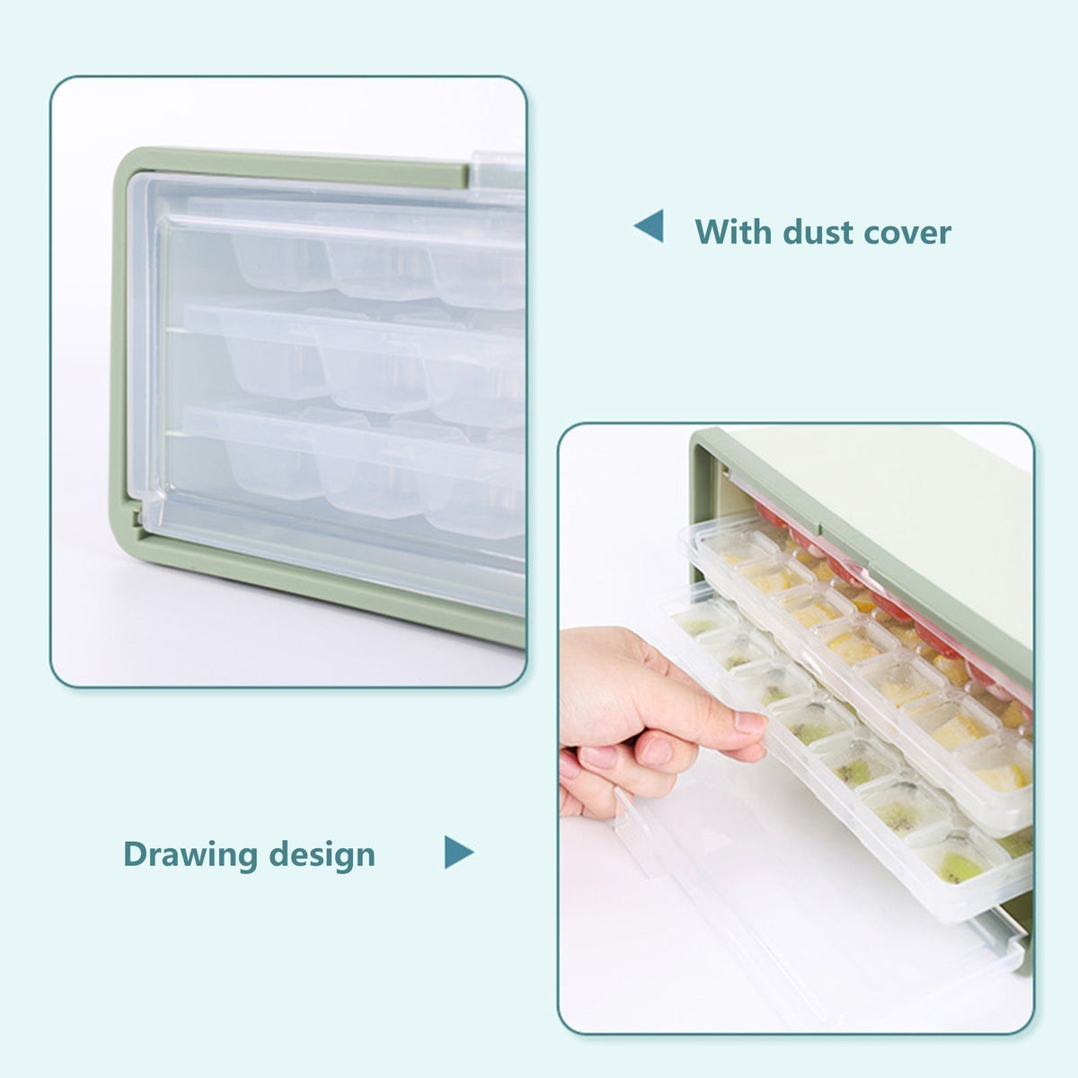 Avtoit | Three-Layer Ice Cube Tray Box