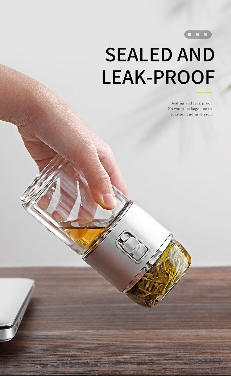 Avtoit | Double Glass Tea Infuser Thermos Bottle