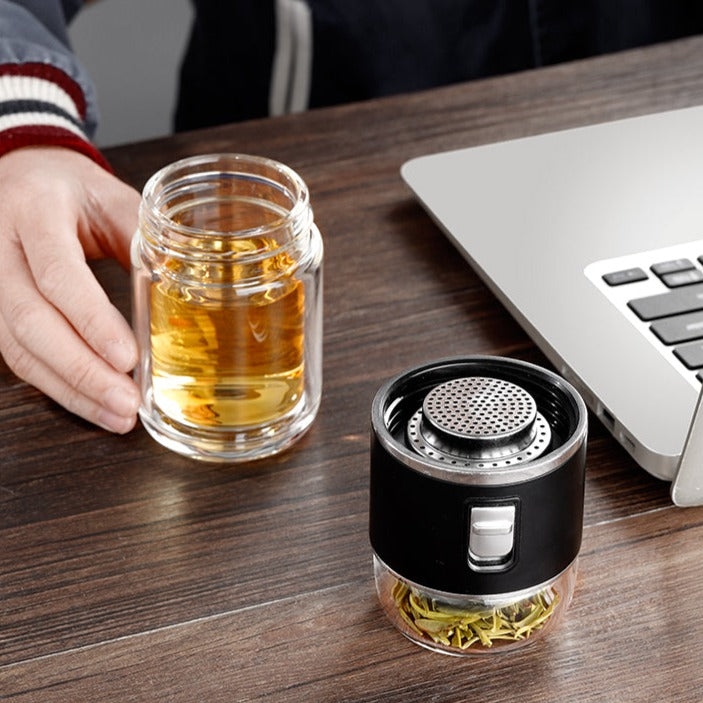 Avtoit | Double Glass Tea Infuser Thermos Bottle