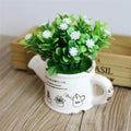Avtoit | Artificial Plastic Flowers with Ceramics Vase