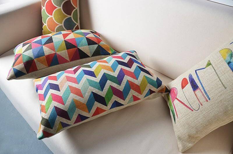 Avtoit | Geometric Lumbar Colorful Pillow Cushion Cover