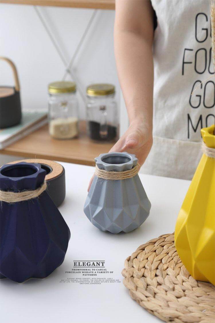 Avtoit | Modern Europe Brief Matt Diamond Porcelain Ceramic Vase