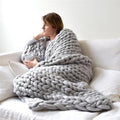 Avtoit | Handmade Chunky Knit Blanket Comfy & Warm -  80 x100 cm