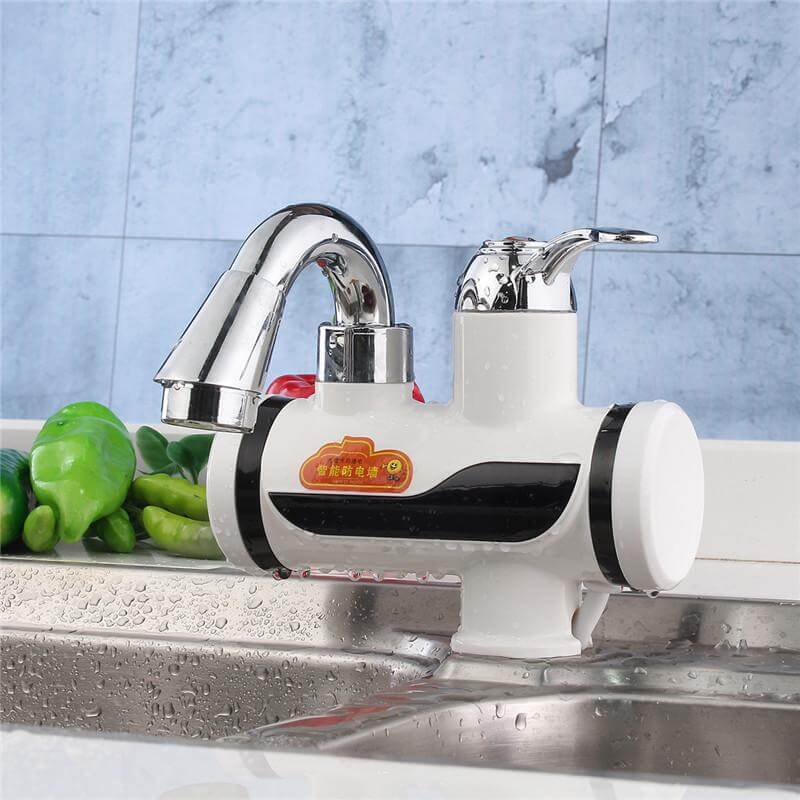 Avtoit | Mounted Plastics Deck White LED Digital Tankless Electric Instant Faucet