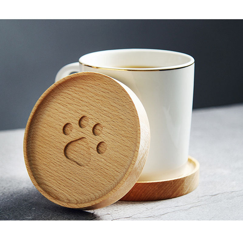 Avtoit | Cute Cat Paw Wooden Coaster