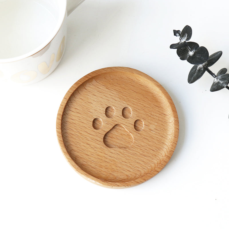 Avtoit | Cute Cat Paw Wooden Coaster