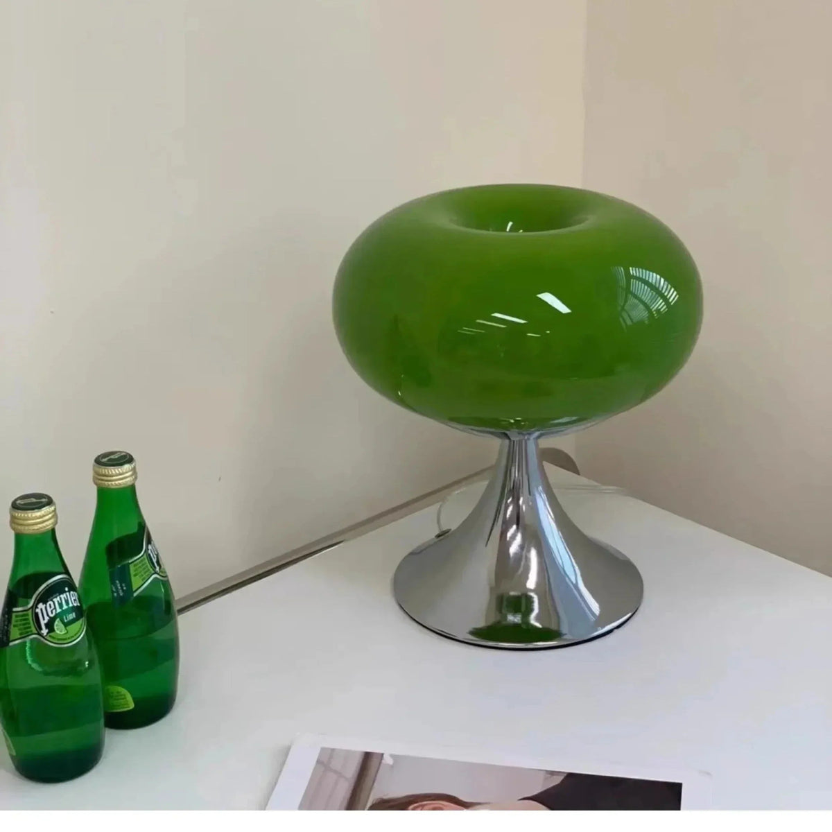 Avtoit | Antique Apple Table Lamp made of Glass | E27 Halogen, Rotary Switch
