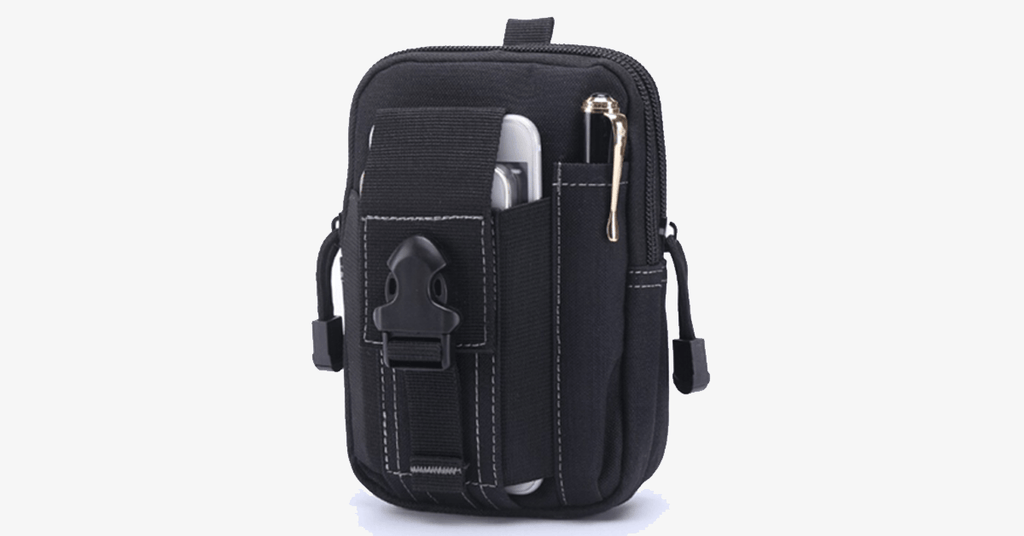 Avtoit | Military Waist Bag - Made of Nylon - Waterproof Design - Zipper Closure - Attach with Belt - Travel Gear - Outdoor - Available in 3 Colors