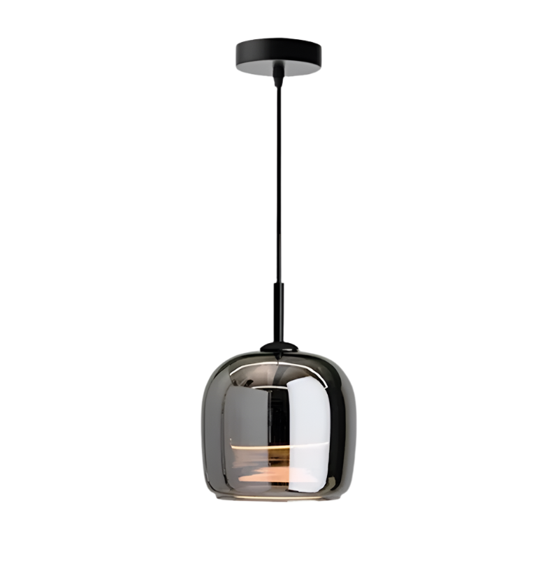 Avtoit | Nordic Black Glass Pendant Light Fixture - Modern Hanging Lamp for Kitchen Island & Dining Room
