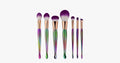 Avtoit | 7 Pieces Rainbow Mermaid Brush Set - Unique Colorful Brush Set Perfect for Comprehensive Makeup