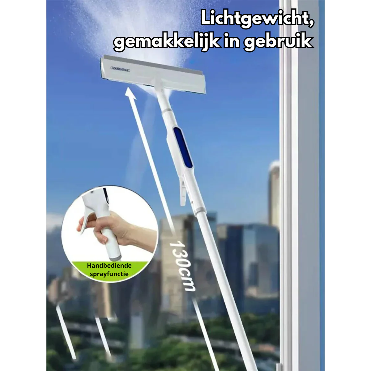 Avtoit | Functional 3-in-1 Window Squeegee with Spray and Wipe Function