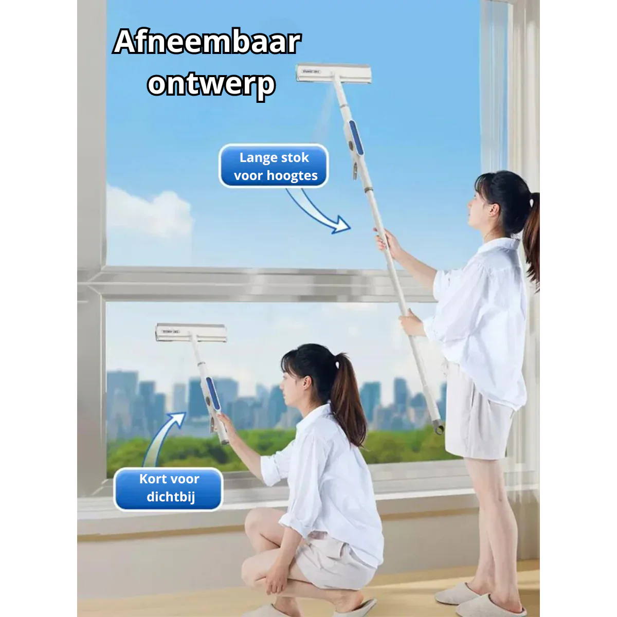 Avtoit | Functional 3-in-1 Window Squeegee with Spray and Wipe Function