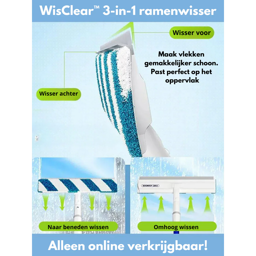 Avtoit | Functional 3-in-1 Window Squeegee with Spray and Wipe Function