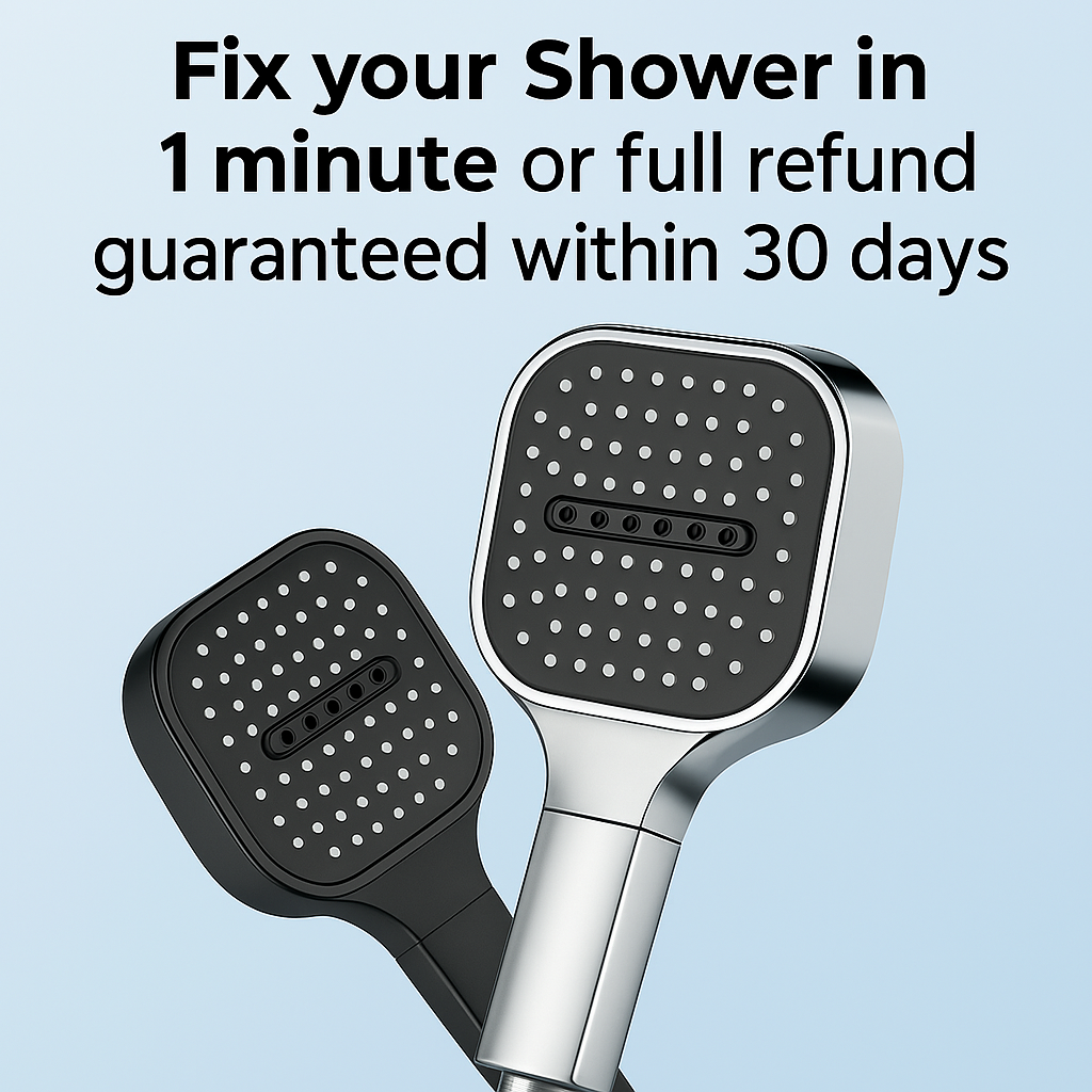 High-Pressure Filtered Shower Head with Turbo Boost and 3 Spray Modes