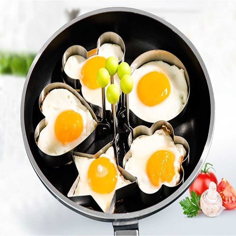 Avtoit | 5pcs/set Stainless steel Fried Egg Mold Pancake Rings