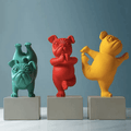 Avtoit | Resin Abstract Yoga Bulldog Figurine