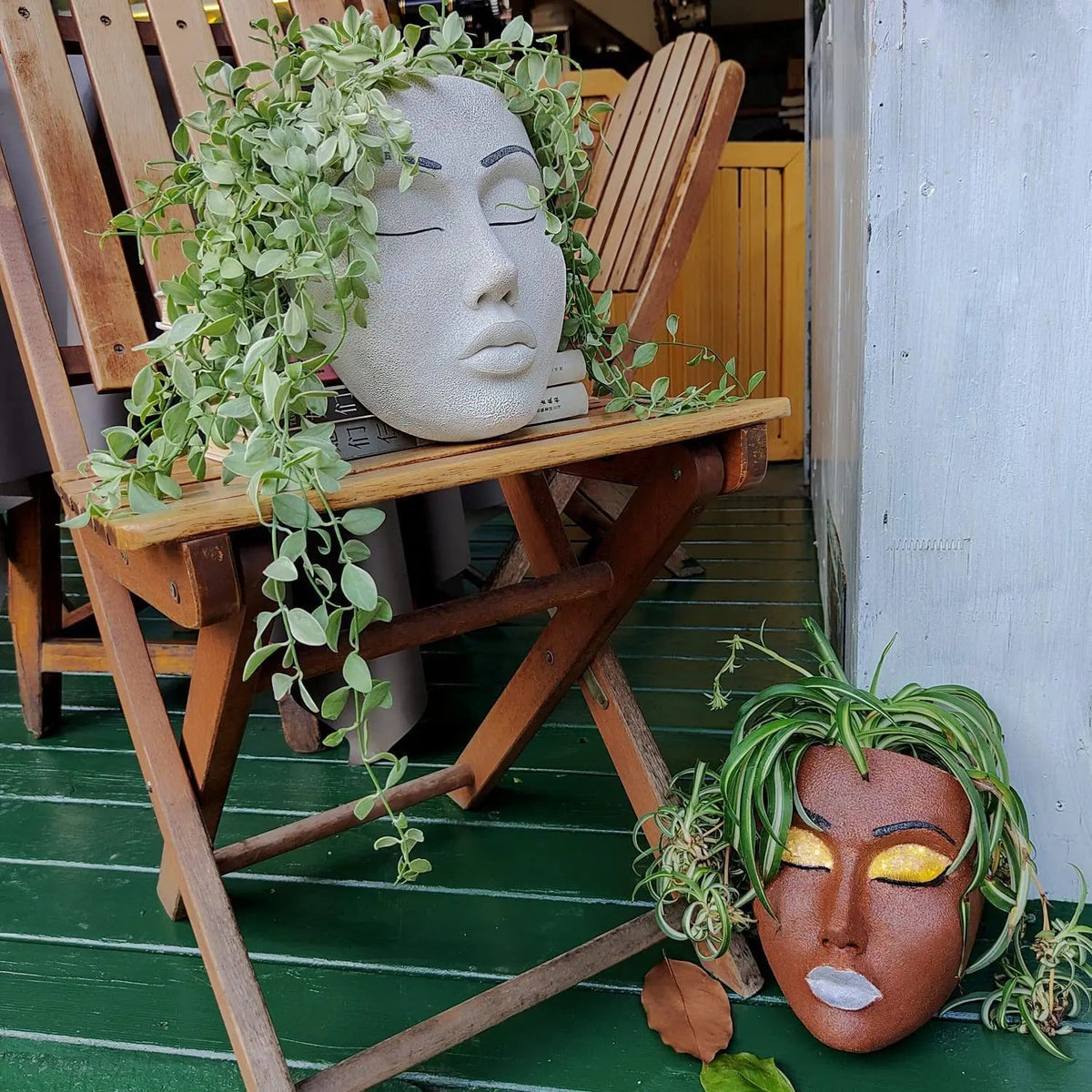 Avtoit | Resin Human Face Hanging Planter - FaceVibe