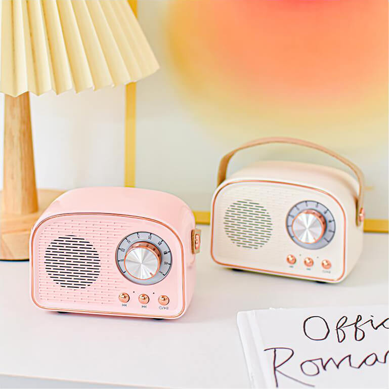 Avtoit | Retro Round Radio Bluetooth Speaker | Wireless | Portable | Stylish Sound for Home & On-the-go