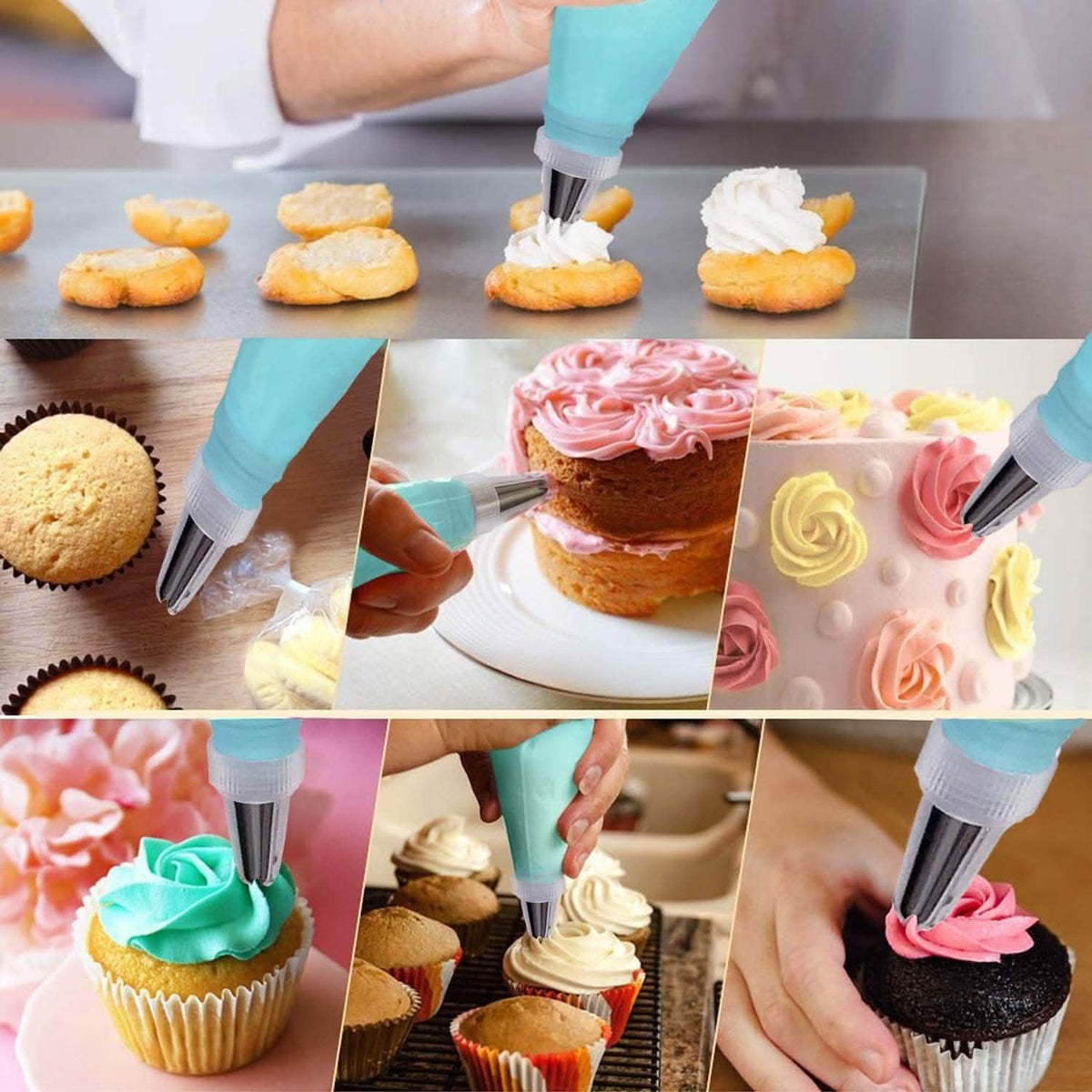 Avtoit | Reusable Cake Piping Bags and Nozzles Set