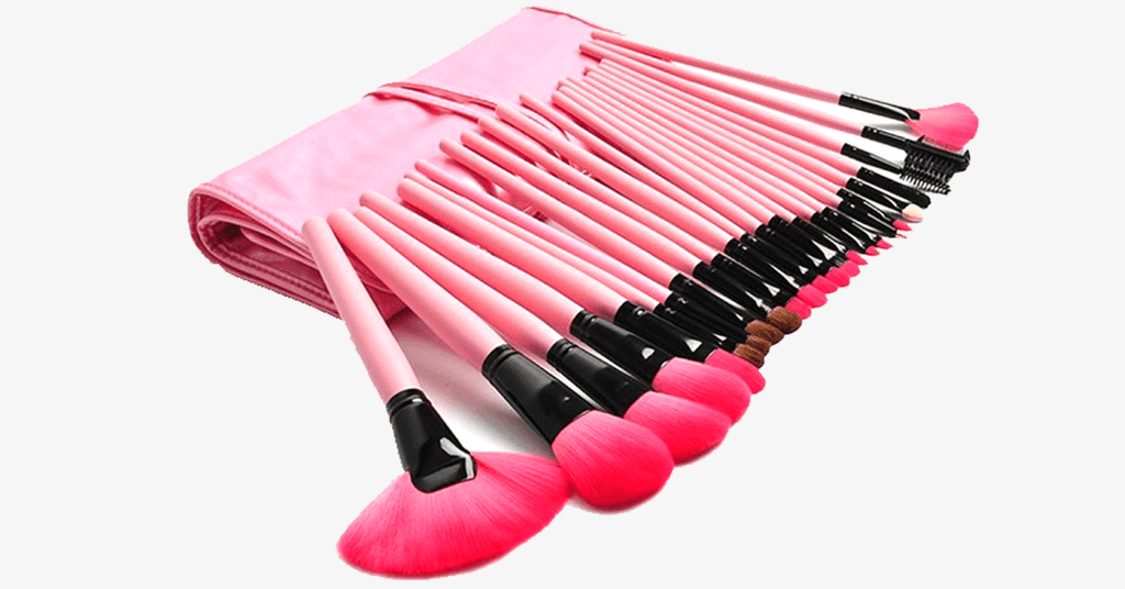 Avtoit | 24-piece Pink Glory Brush Set with free case
