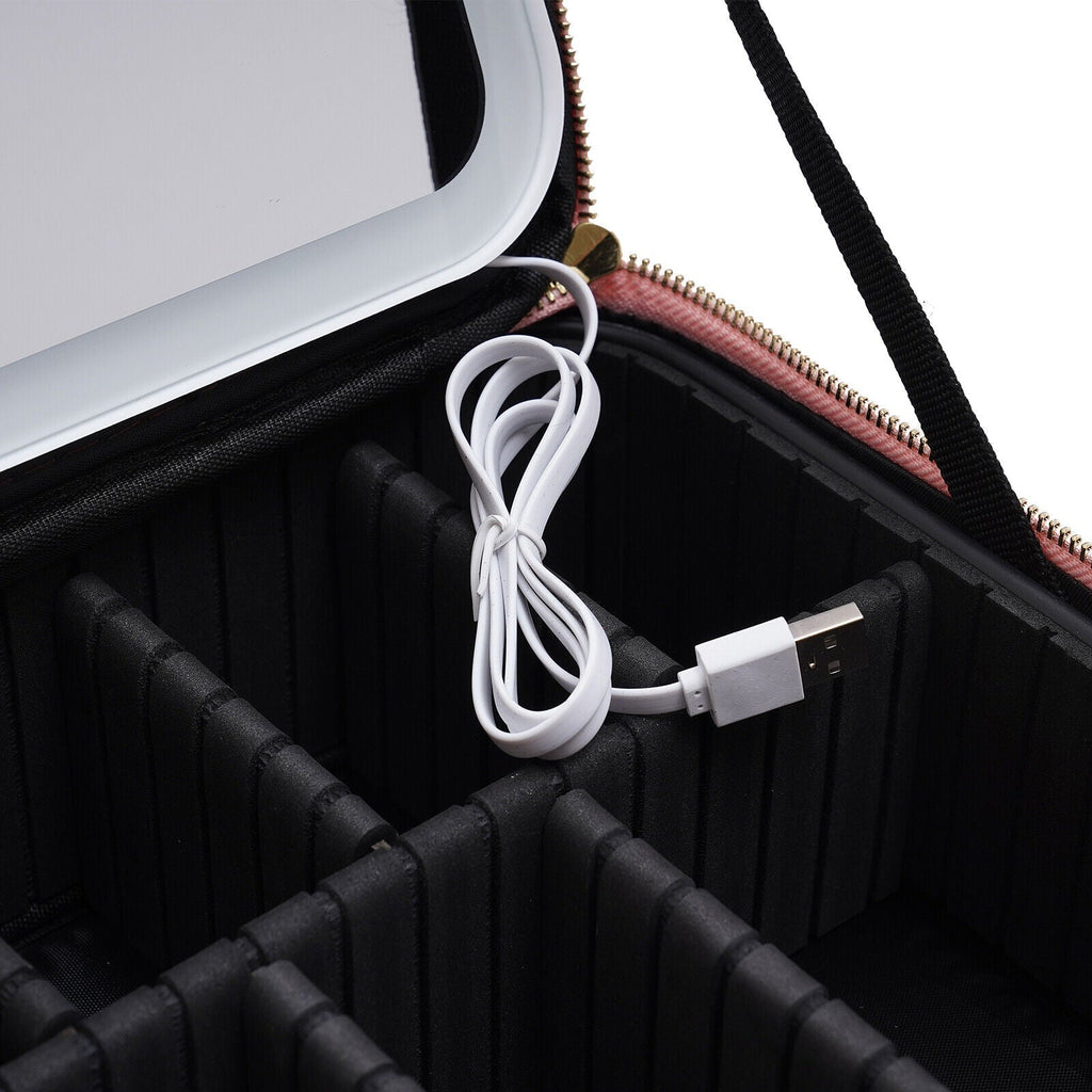 Avtoit | Portable Travel Makeup Case with LED Mirror & Adjustable Light