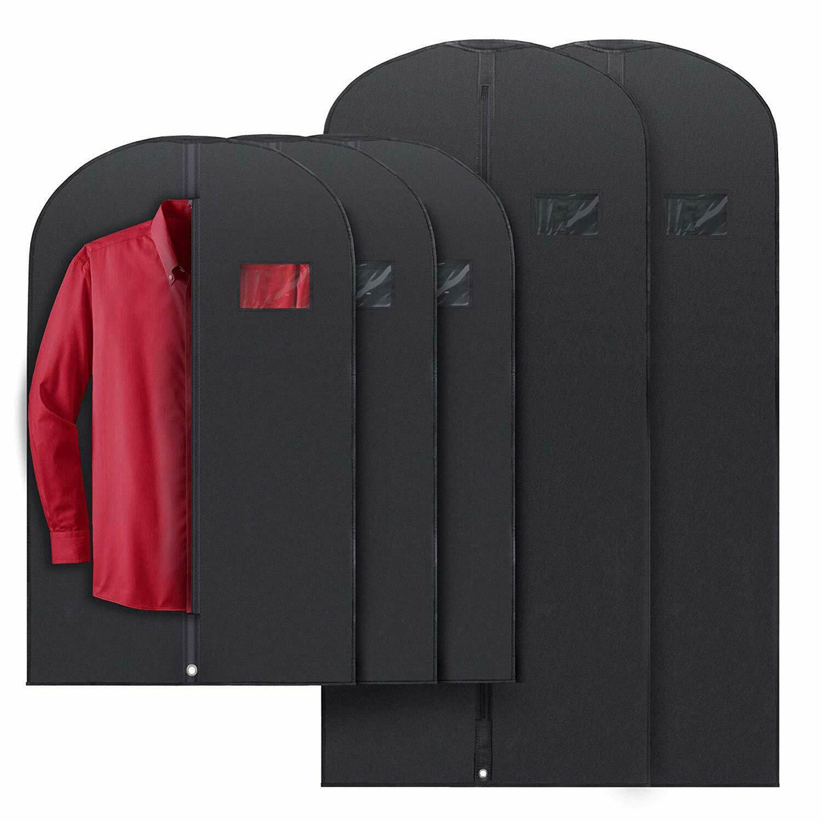 Avtoit | 5 Premium Garment Bags - With Clear Window, Water-Resistant - 40"/54" inches