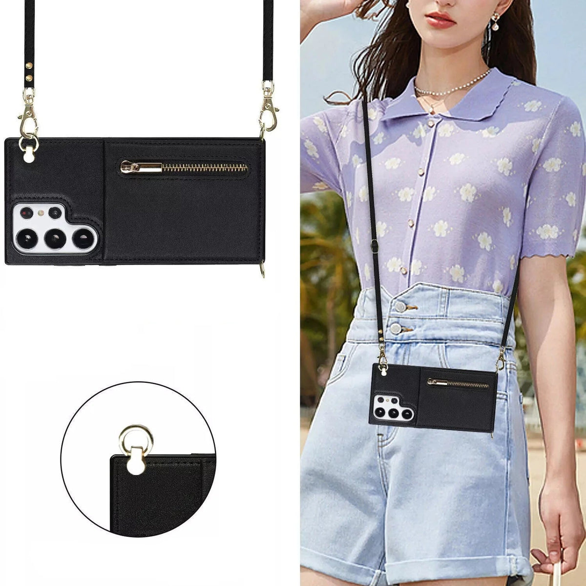 Avtoit | 3in1 Phone Case with Card and Coin Pocket Crossbody Bag
