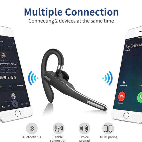 Avtoit | Trucker Dual Mic Wireless Bluetooth 5.1 Noise Cancelling Headset & Earbuds