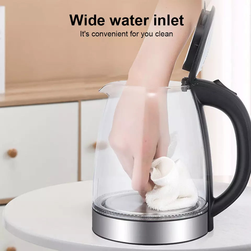 Avtoit | Electric Kettle | 1.8L, 3000W, Rapid Boil, Auto Shut-Off & Borosilicate Glass for Tea, Coffee & Instant Meals
