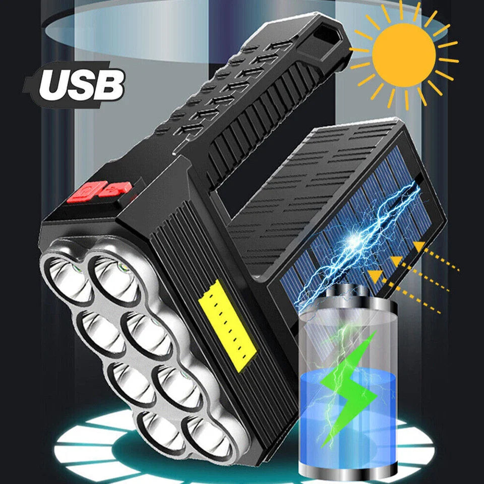 Avtoit | Solar LED Flashlight – Waterproof, powerful handheld spotlight with lithium battery