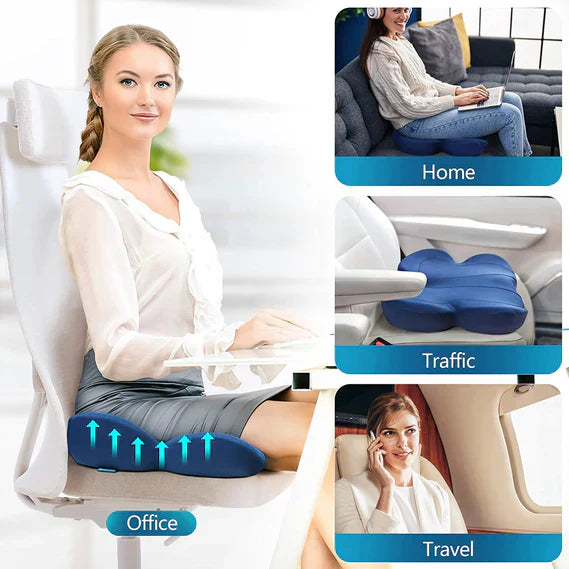 Avtoit | OrthoSeat Memory Foam Seat Cushion – Coccyx, Sciatica & Lower Back Pain Relief Pillow