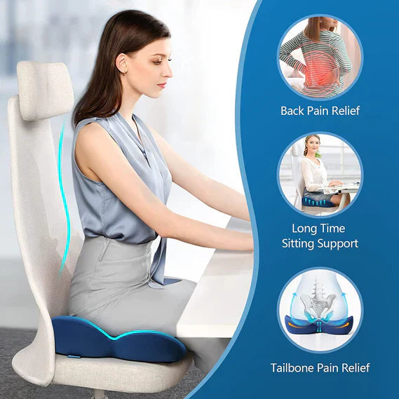 Avtoit | OrthoSeat Memory Foam Seat Cushion – Coccyx, Sciatica & Lower Back Pain Relief Pillow