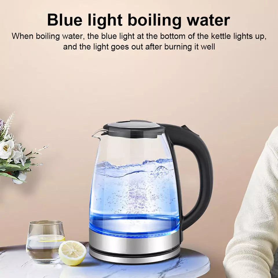 Avtoit | Electric Kettle | 1.8L, 3000W, Rapid Boil, Auto Shut-Off & Borosilicate Glass for Tea, Coffee & Instant Meals