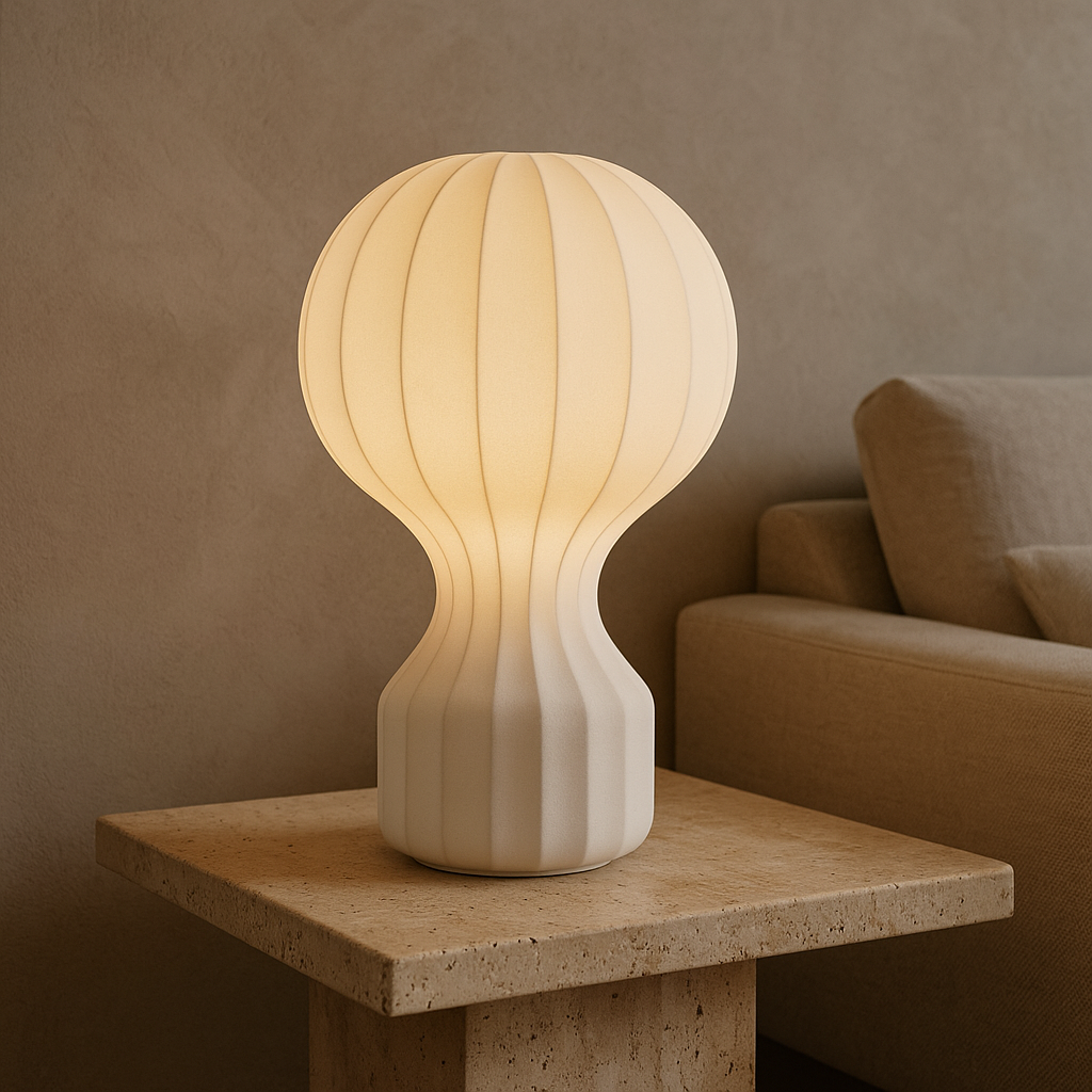 Avtoit | Silka | Wabi Sabi Silk Table Lamp – Warm LED Light