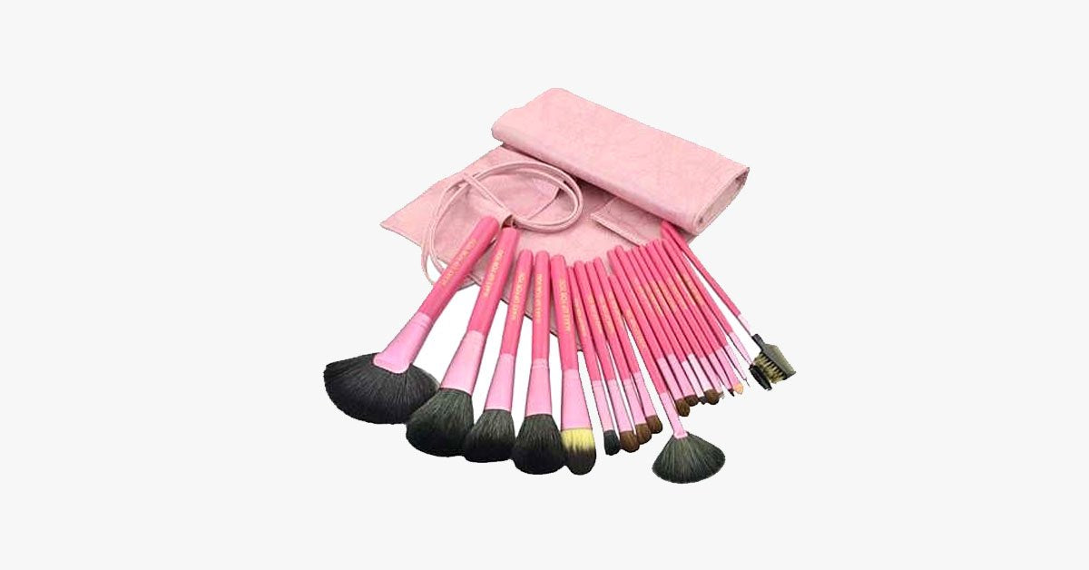 Avtoit | Salmon Makeup Brush Set with 20 Pieces – Complete Your Makeup Set