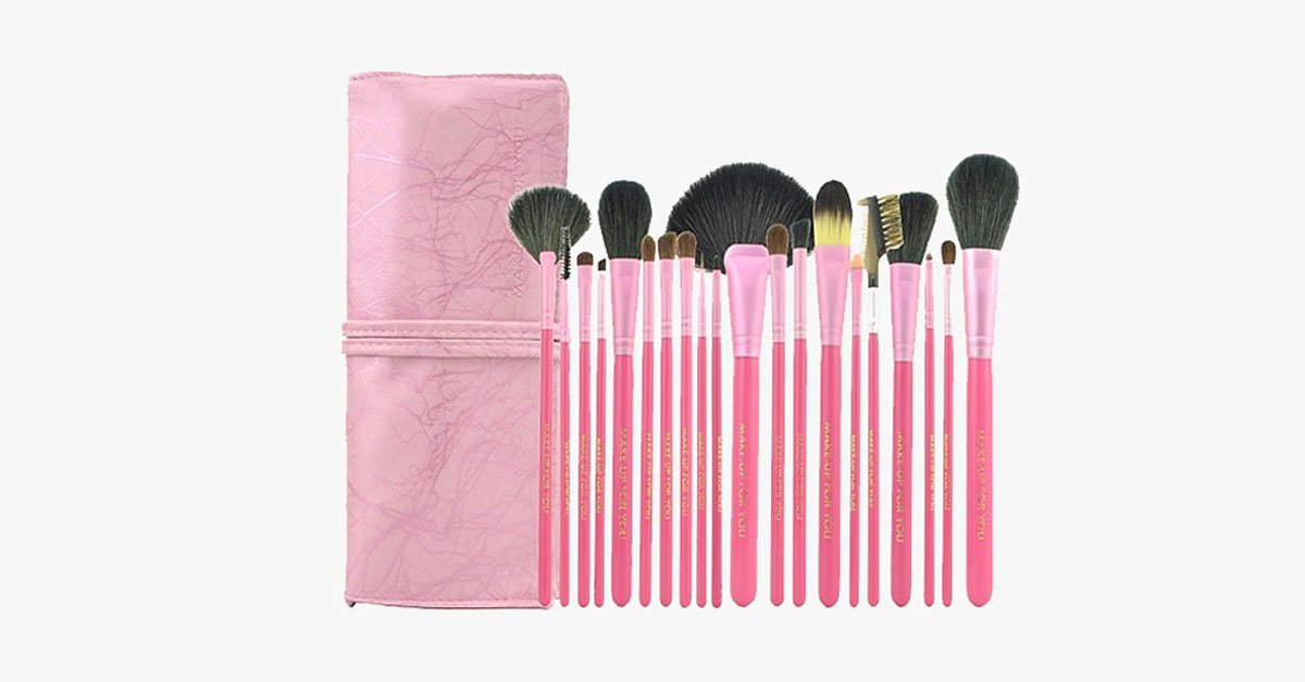 Avtoit | Salmon Makeup Brush Set with 20 Pieces – Complete Your Makeup Set