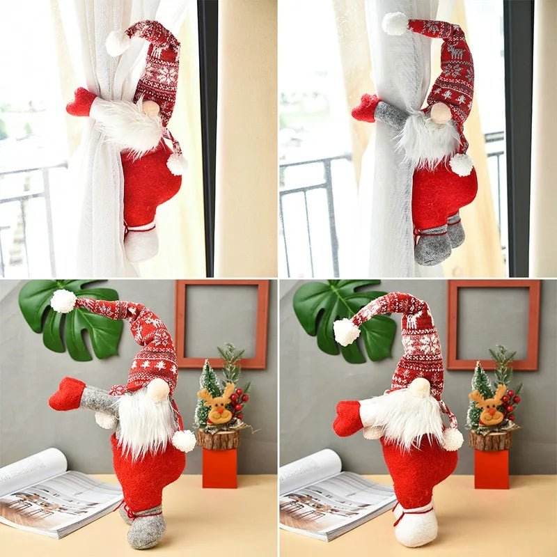 Avtoit | Santa & Elk Christmas Curtain Buckle – Festive Holiday Decor for a Merry Home
